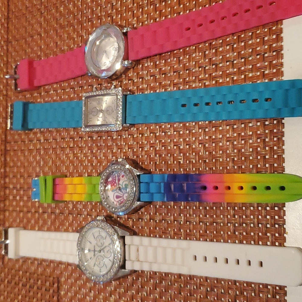Foor watches costume jewelry lot.